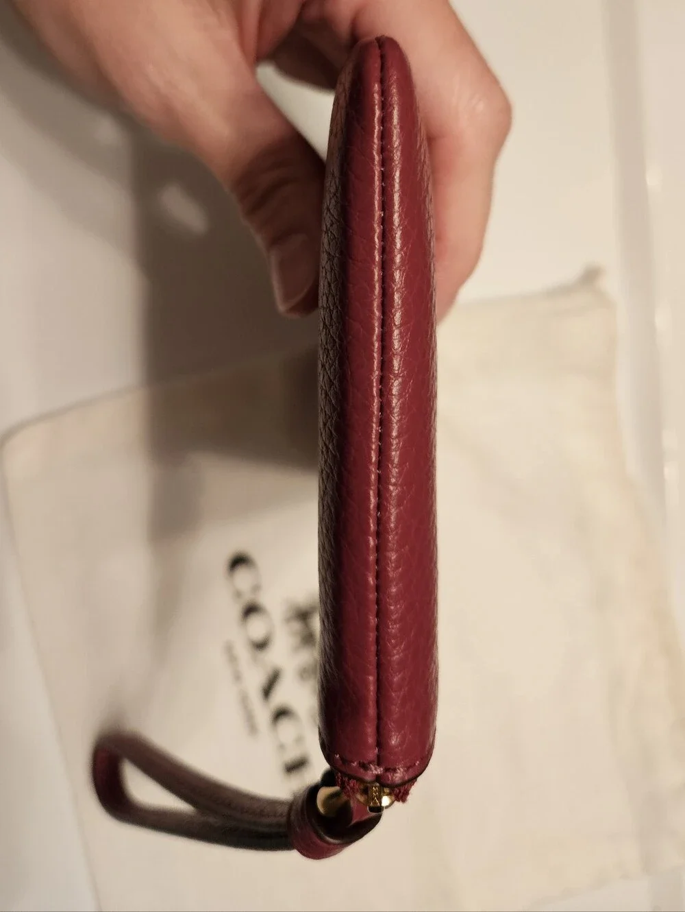 Coach Corner Zip Wristlet +Dust Bag - Picture 15 of 16
